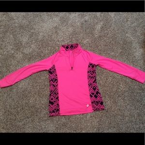 Size 7-8 pink athletic jacket one small mark used